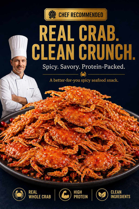 Wild-Caught Alaska Whole Crab Snack – Spicy Crispy Seafood Treat, High Protein Ready-to-Eat Snack-Ying