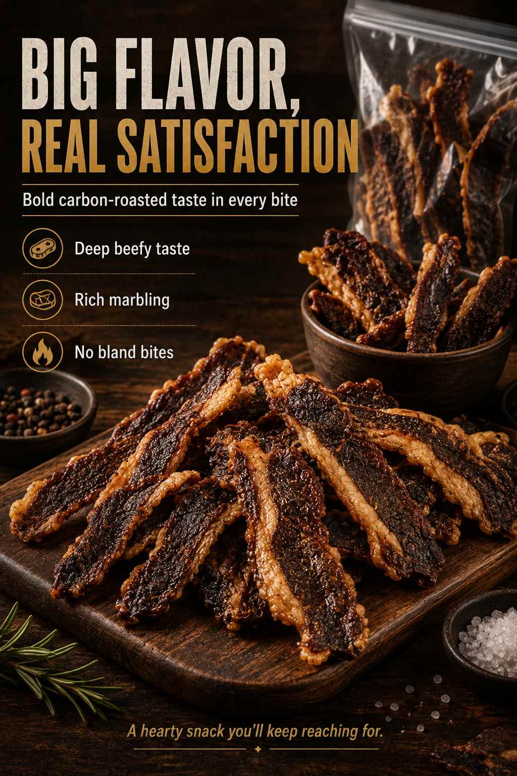 100% Grass-Fed Angus Brisket Jerky – Tender, Rich & Slow-Ying