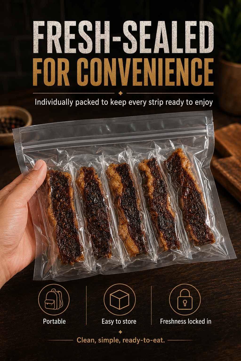100% Grass-Fed Angus Brisket Jerky – Tender, Rich & Slow-Ying