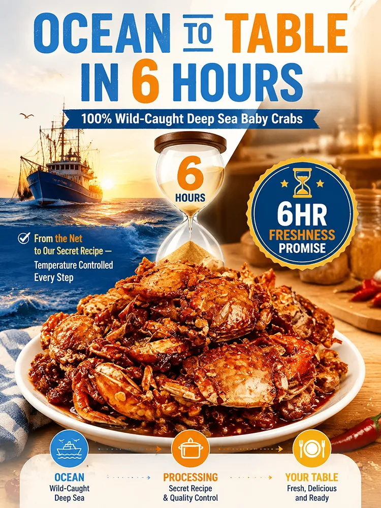 Wild-Caught Alaska Whole Crab Snack – Spicy Crispy Seafood Treat, High Protein Ready-to-Eat Snack-Ying